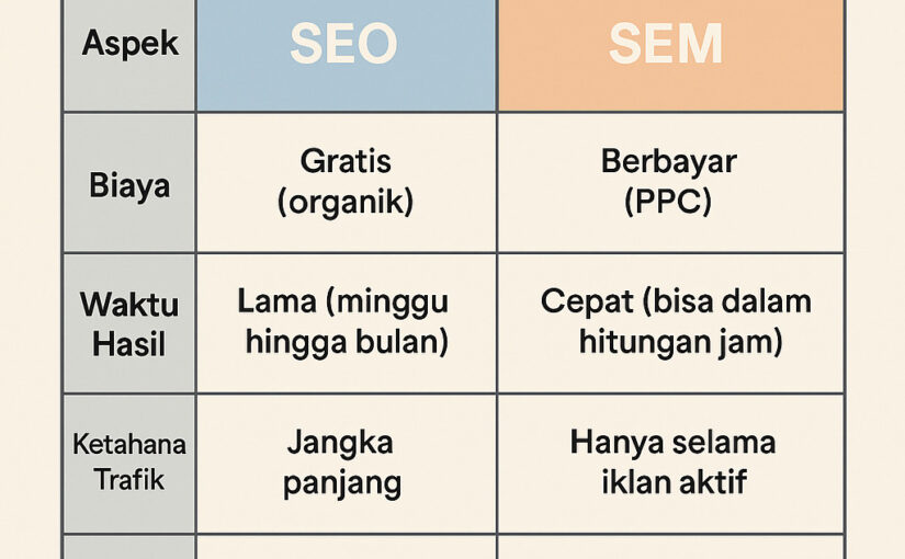 Perbedaan SEO dan SEM: Mana yang Lebih Efektif?